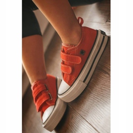 Dječje niske tenisice s čičkom Big Star HH374098 Crvena 2