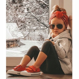 Dječje niske tenisice s čičkom Big Star HH374098 Crvena 1