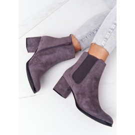 PJ1 Ženske tople čizme Jodhpur čizme Grey Juliette siva 1