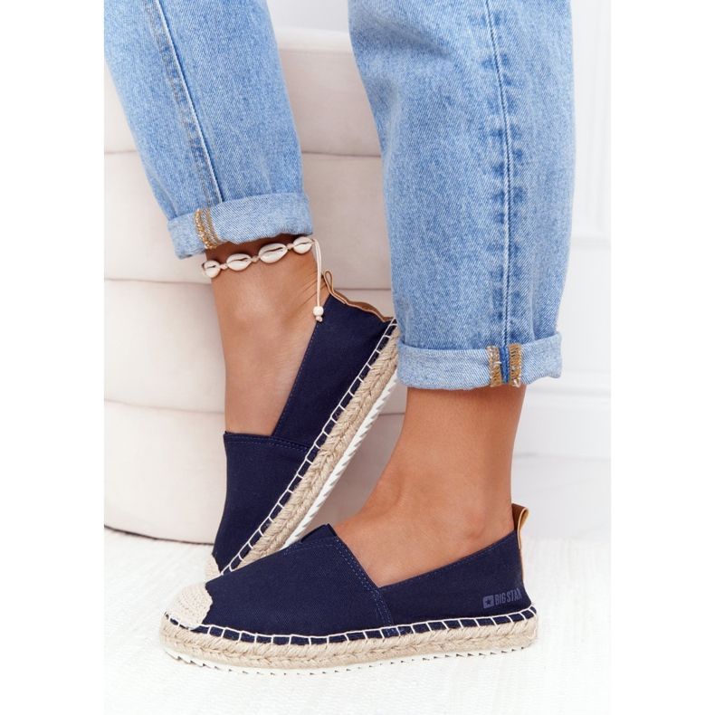 Espadrile na pletenom potplatu Big Star HH274500 Mornarsko plava 2
