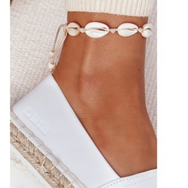 Kožne espadrile na pletenom potplatu Big Star HH274506 Bijela 1