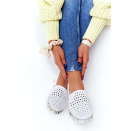 Ažurne kožne cipele Maciejka Bijela 03512B-11 raznobojna 1