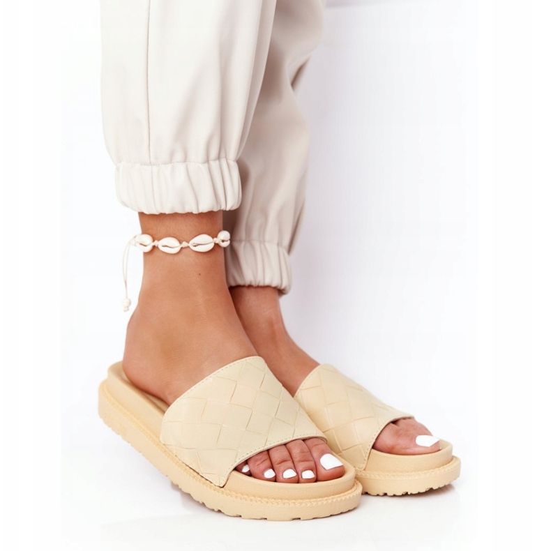 Ženske papuče na platformi Big Star HH274689 Žuta žuta boja 2