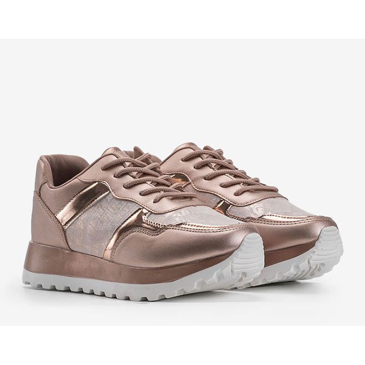 Tenisice od šampanjca eko koža 2019-447 raznobojna zlatna 1