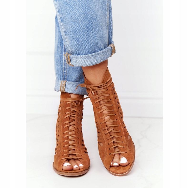 Ažurirane čizme od antilopa Maciejka Red 04040-29 smeđa 1