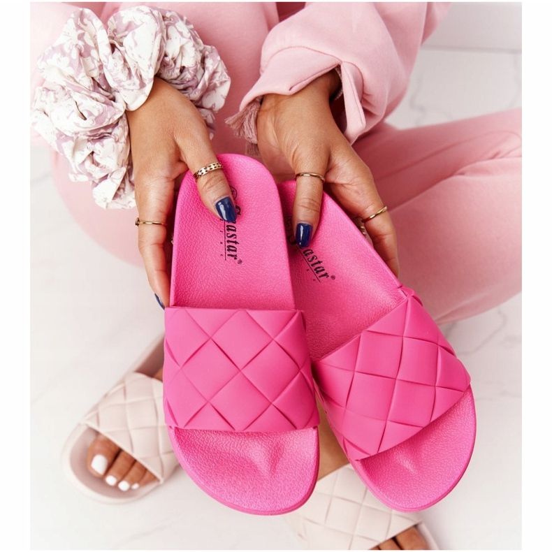 PS1 Ženske gumene papuče Fuchsia Let's Swim ružičasta 2