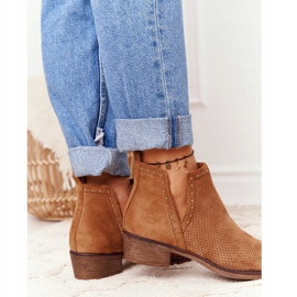 PS1 Ažurne čizme s izrezima, Camel Clever smeđa 2