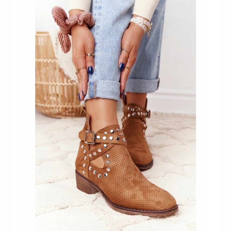 PS1 Ažurne čizme s mlaznicama Camel Dakota smeđa 1