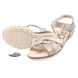 Evento Udobne kožne sandale 20SD20-2174 Bronca bež smeđa višebojan 2