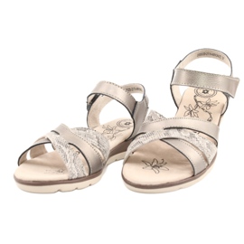 Evento Udobne kožne sandale 20SD20-2174 Bronca bež smeđa višebojan 1