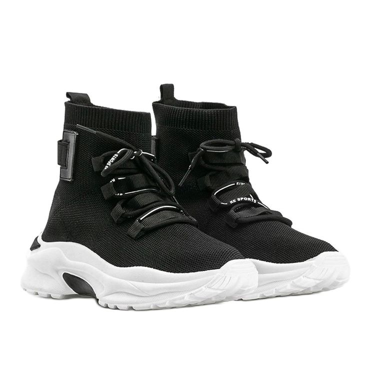 Crne Ella čarape do gležnja crna 1