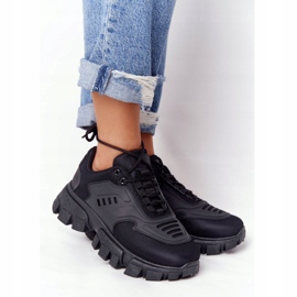 Ženske crne tenisice na velikom potplatu u crnom New Yorku 2