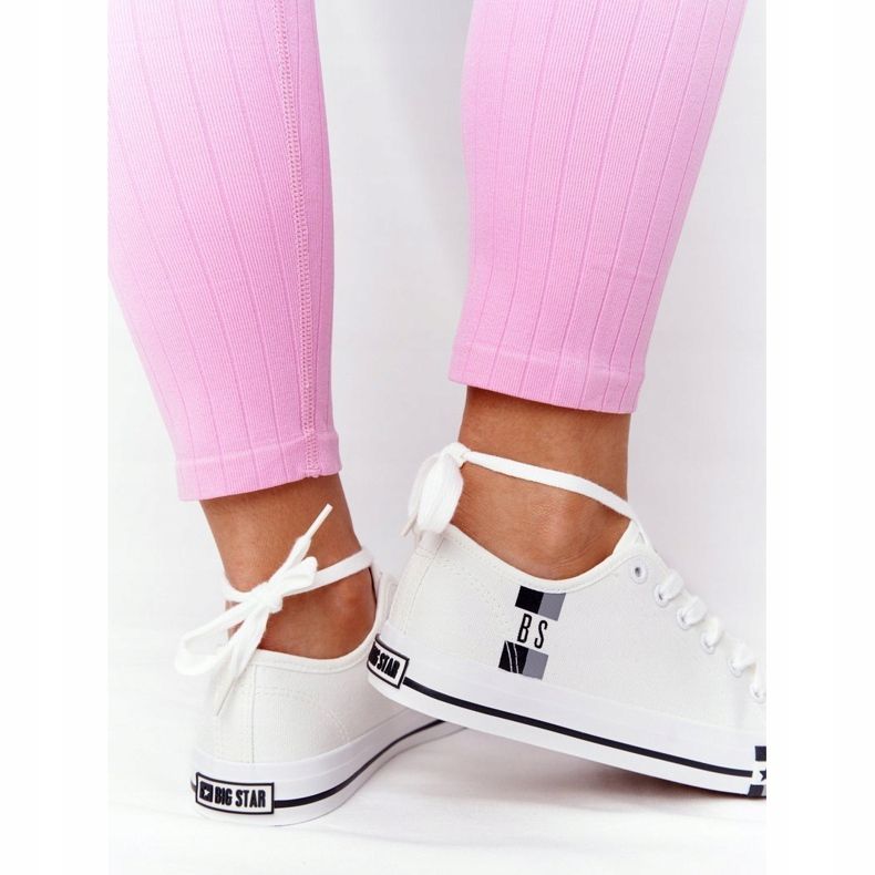 Klasične ženske tenisice Big Star HH274109 Bijele bijela 2