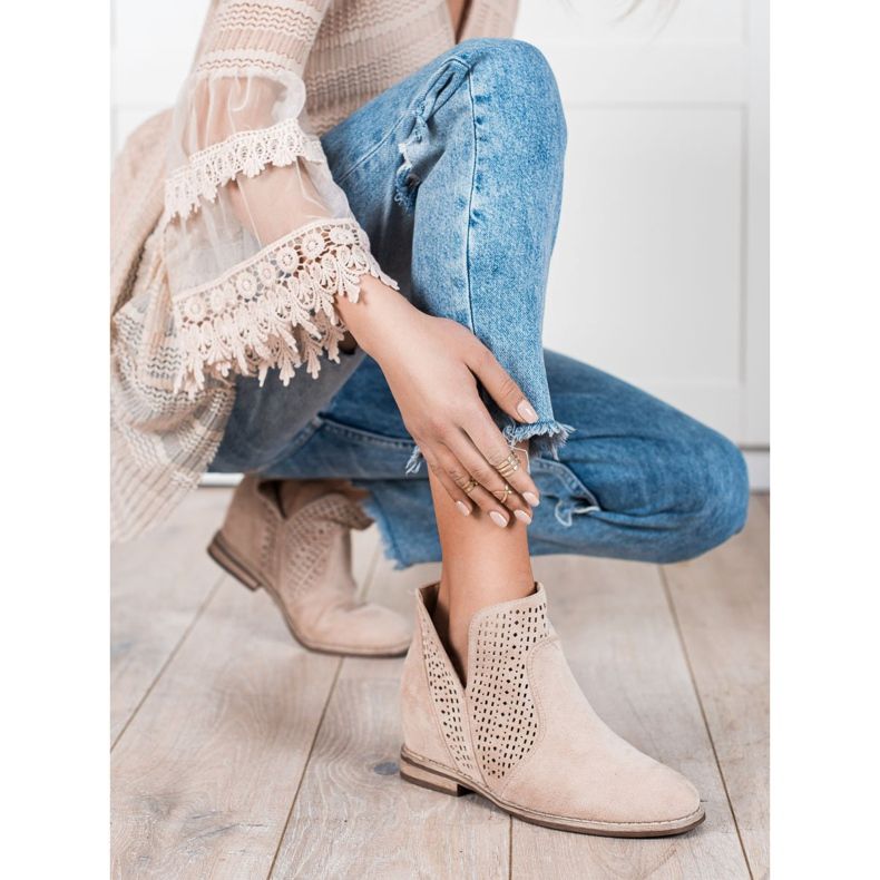 S. BARSKI Proljetne čizme s izrezanim S.BARSKIM smeđa 1