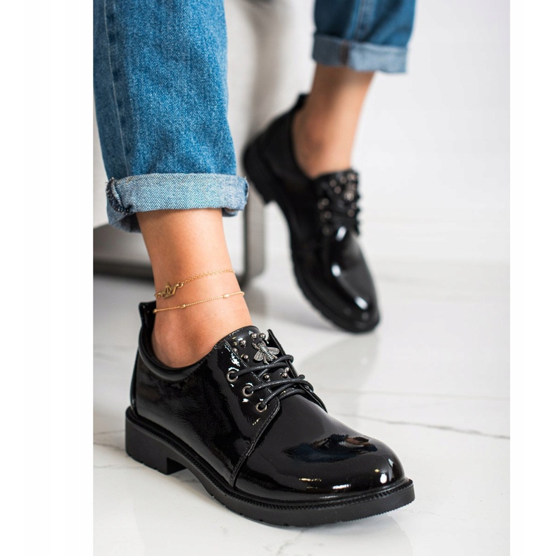 S. BARSKI Crne lakirane cipele crna 1