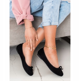 Clowse Klasična balerina od antilopa crna 1