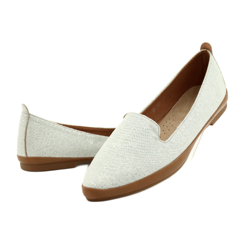 Sergio Leone srebrno-sive balerinke MK700 srebro 2