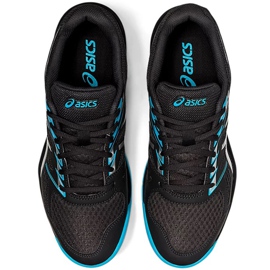Asics Upcourt 4 crne i plave muške cipele za odbojku 1071A053 020 crno crno 1