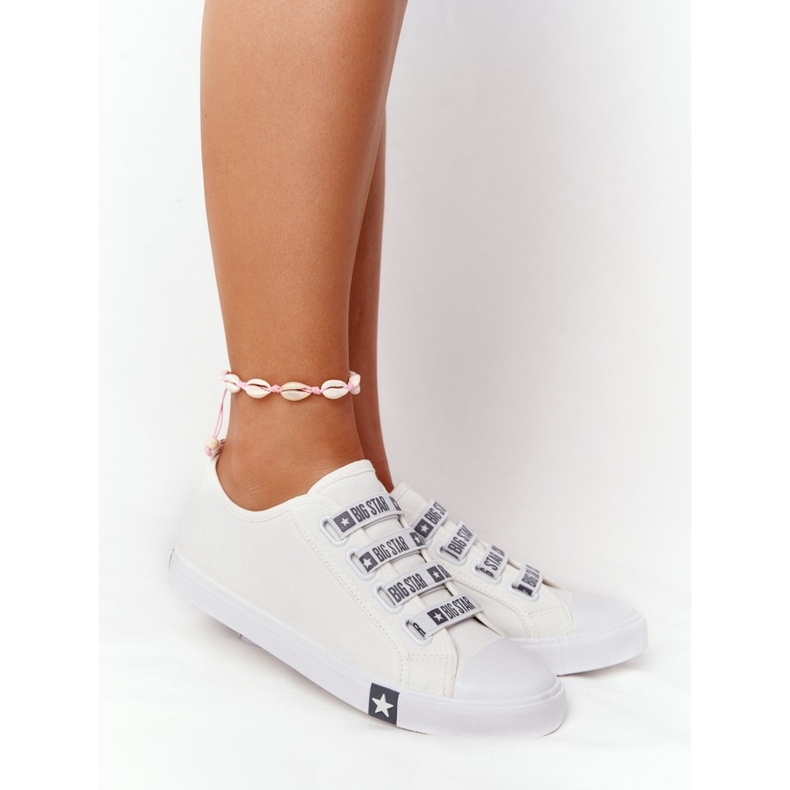Ženske tenisice Big Star HH274094 Bijele s manšetama bijela 2
