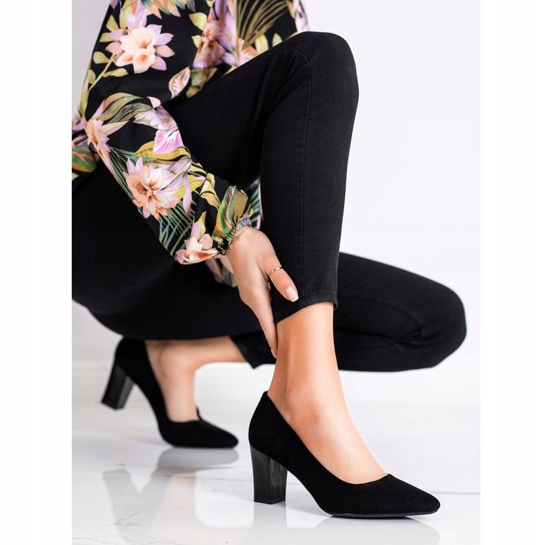 Sergio Leone Crne ženske cipele na visoku petu crno 1