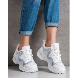 SHELOVET Tenisice s Holo efektom bijela višebojan 2