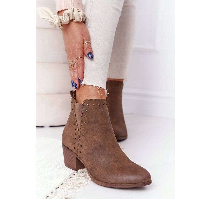 PJ1 Ženske tople čizme Jodhpur čizme Khaki Morgan smeđa 2