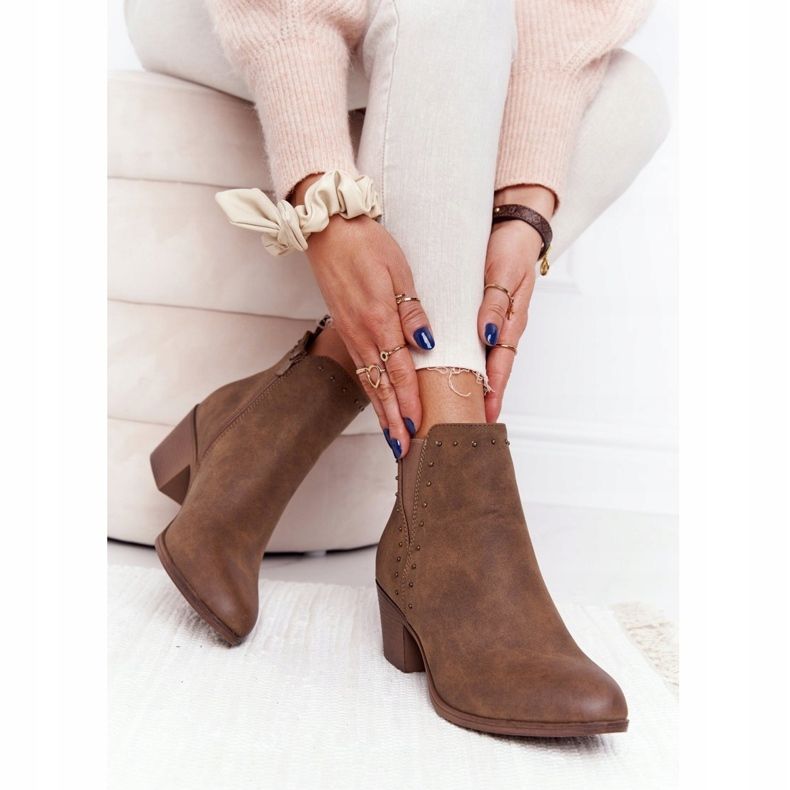 PJ1 Ženske tople čizme Jodhpur čizme Khaki Morgan smeđa 1