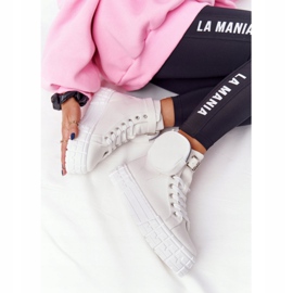 Ženske tenisice na platformi s kokicama bijele boje bijela 1