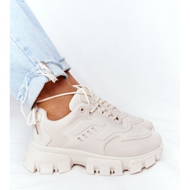 Ženske tenisice bež boje New York na velikom potplatu 2