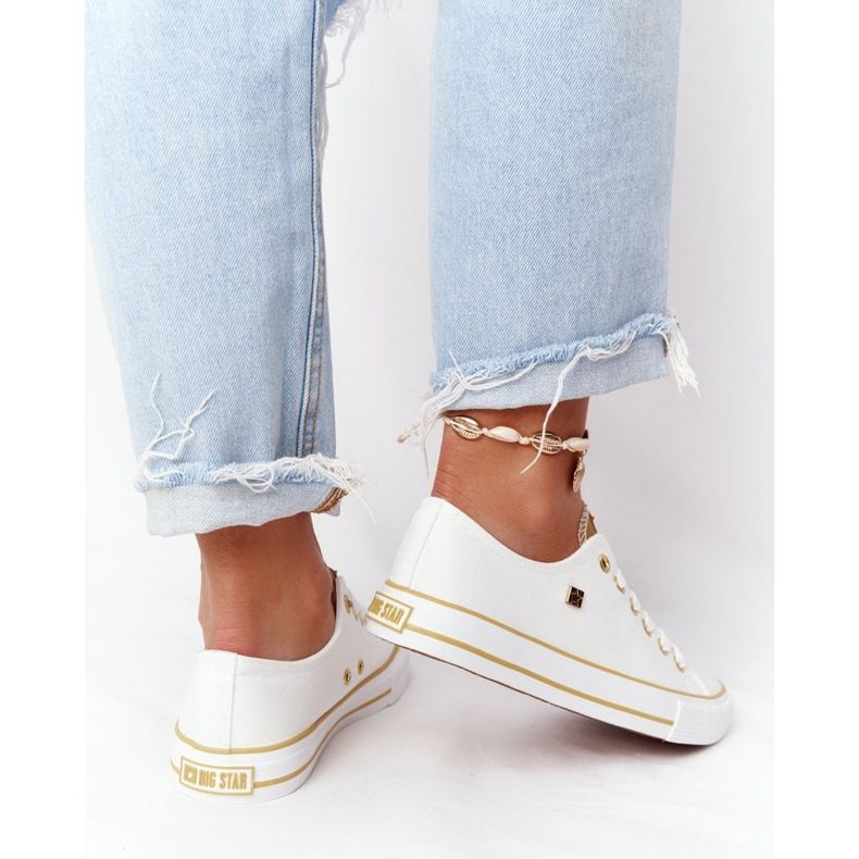 Klasične ženske tenisice Big Star HH274458 Bijele bijela 2