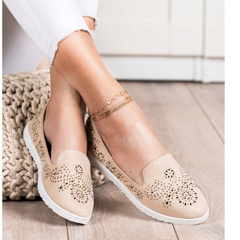 Renda Suede Lords s kristalima bež 2