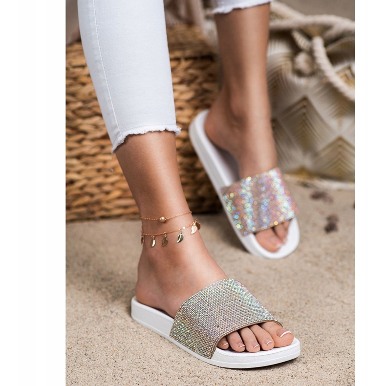 Seastar Papuče s kristalima bijela 1