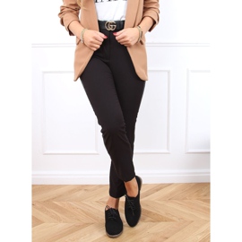 Crne mokasine s vezicama G325 Crna crno 1