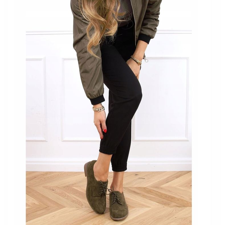 Zelene mokasine na vezanje G325 Zelene zelena 1