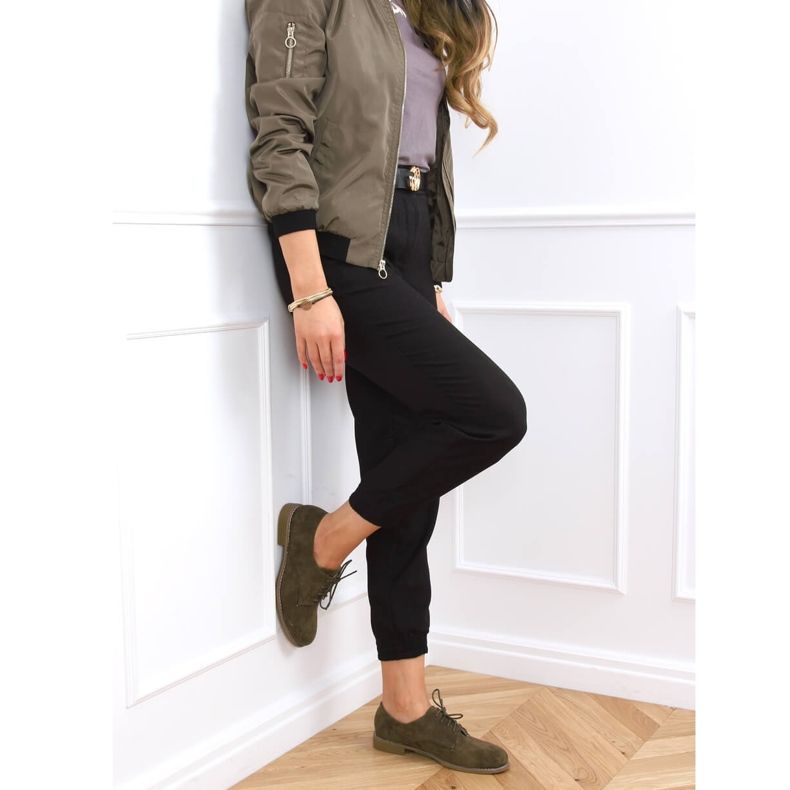 Zelene mokasine na vezanje G325 Zelene zelena 2