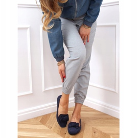 Tamnoplave ženske natikače 9086 Plava tamnoplava 1