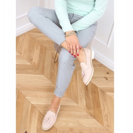 Ženske bež mokasine AB695 Nude 2