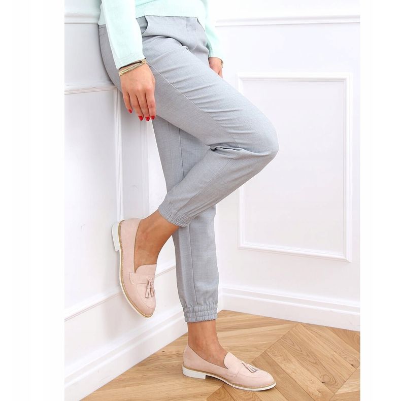 Ženske bež mokasine AB695 Nude 1