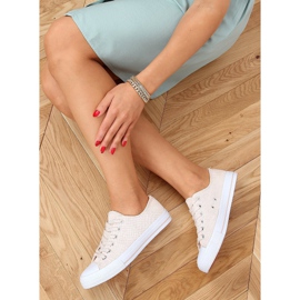 Ženske bež i ružičaste tenisice C949 Nude Color ružičasta 2