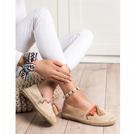 Best Shoes Modne espadrile s ukrasima bež 1