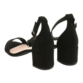 Evento Crne klasične sandale na visoku petu 20SD98-1618 crna 4