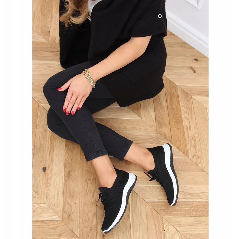 Crne BL1817-SP Crne čarape sportske cipele crno 2