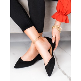 Lovery Balerine od antilopa s izrezom crno 1