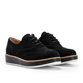 Crne antilop cipele na visokom kenijskom potplatu crna 1