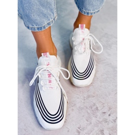 Bijele sportske čarape BX1820-SP BIJELE / CRNE bijela crna 2