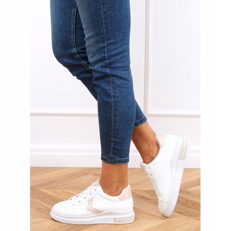 Bijele ženske tenisice CC-40 Pink bijela ružičasta 2