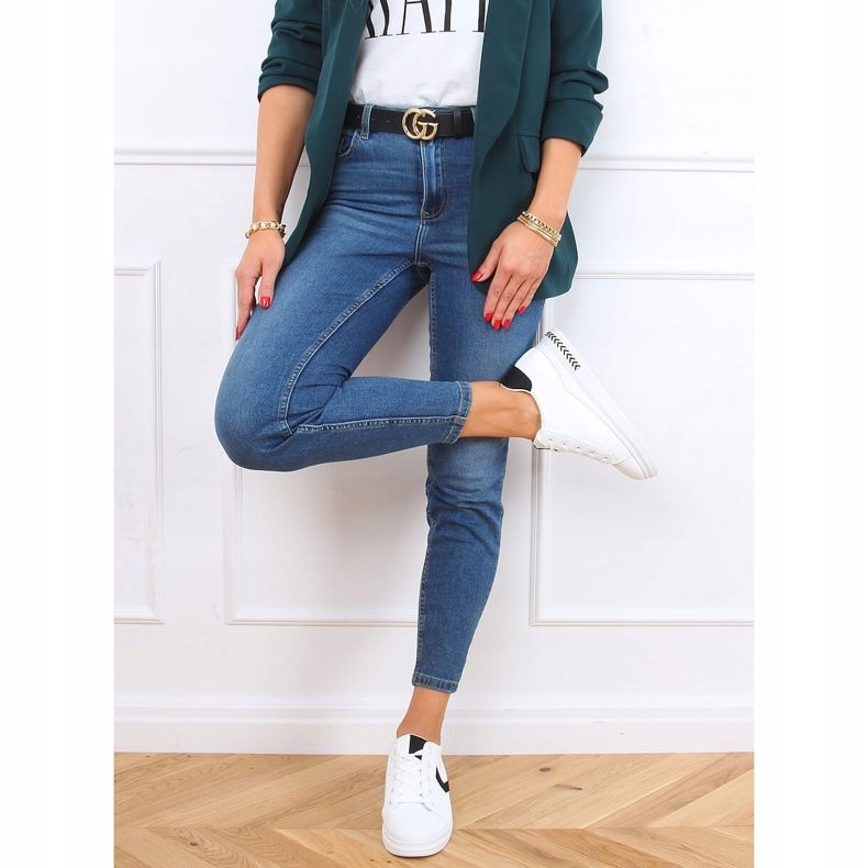 Bijele ženske tenisice CC-40 BIJELE / CRNE bijela crno 1