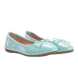 Zelene lakirane balerine s Lesley mašnom zelena 1