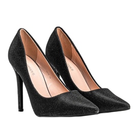 Crne sjajne pumpe na Lilyninoj štikli crno 1