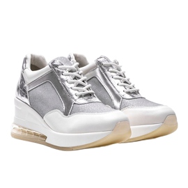 Bijele i srebrne tenisice na klinu Jimena bijela 1